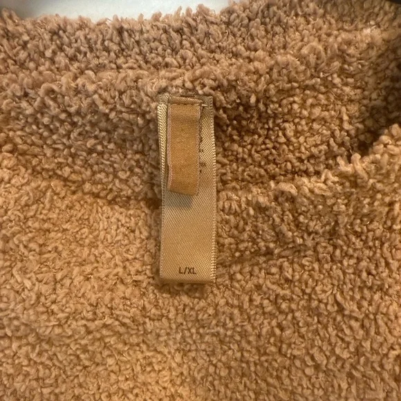 SKIMS Cozy Collection Cottagecore Brown Textured Crop Top - Picture 4 of 8